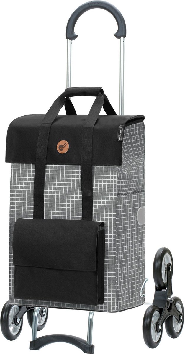 Andersen SHOPPER MANUFAKTUR Boodschappentrolley Treppensteiger Scala Shopper Hedda 51L Grey Veelkleurig 106cm