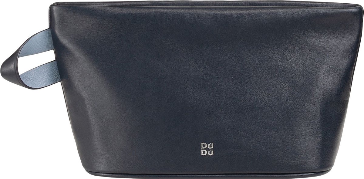 DuDu Fuerteventura Cosmetisch Tasje Leer 28 cm - 5 L - Ritssluiting - navy