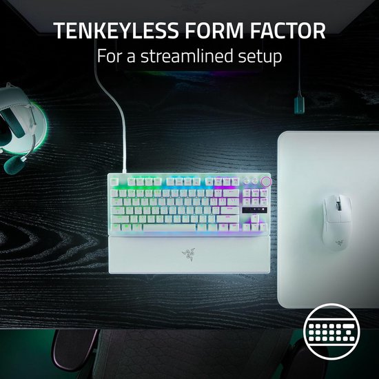 Razer Huntsman V2 Tenkeyless Gaming Toetsenbord Purple Switch QWERTY - - Voor 23.59u