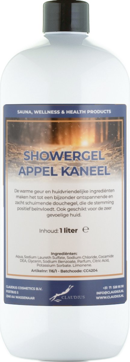 Goedkoopste Douchegel Appel-kaneel 1 Liter - Showergel