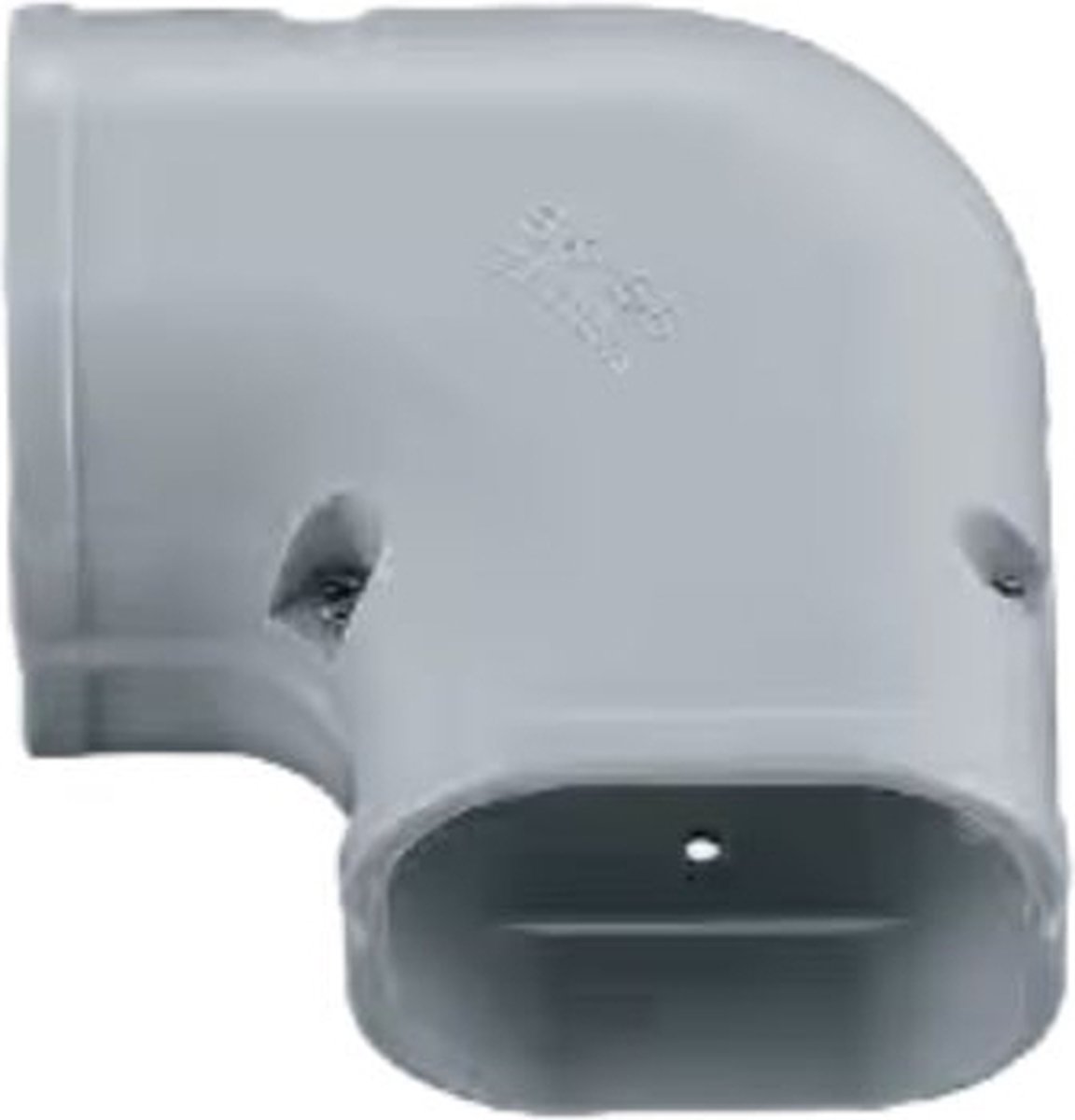 Evolar Airco Lange Vlakke Bocht - Grijs - 75 x 63 MM - 90°
