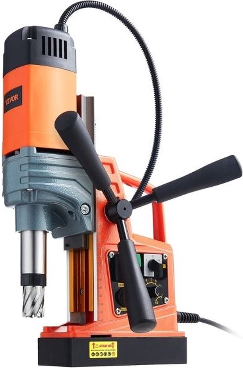 Wildor® Elektrische Boormachine - Magnetische Boorpers - 1 Seconde Ontgrendelingsboor - 1300W - Boormachines - Verplaatsbare Boor - Diameter Boor 40mm - Max boordiepte 100mm (twistboor)