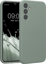 kwmobile coque de téléphone compatible avec Samsung Galaxy A34 5G - Coque arrière en TPU avec revêtement en silicone - Coque pour smartphone en vert délavé