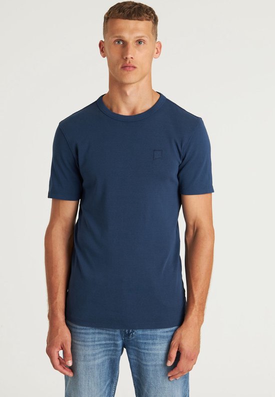 T-shirt CHASIN' pour homme Slim simple Base-B Blauw bol
