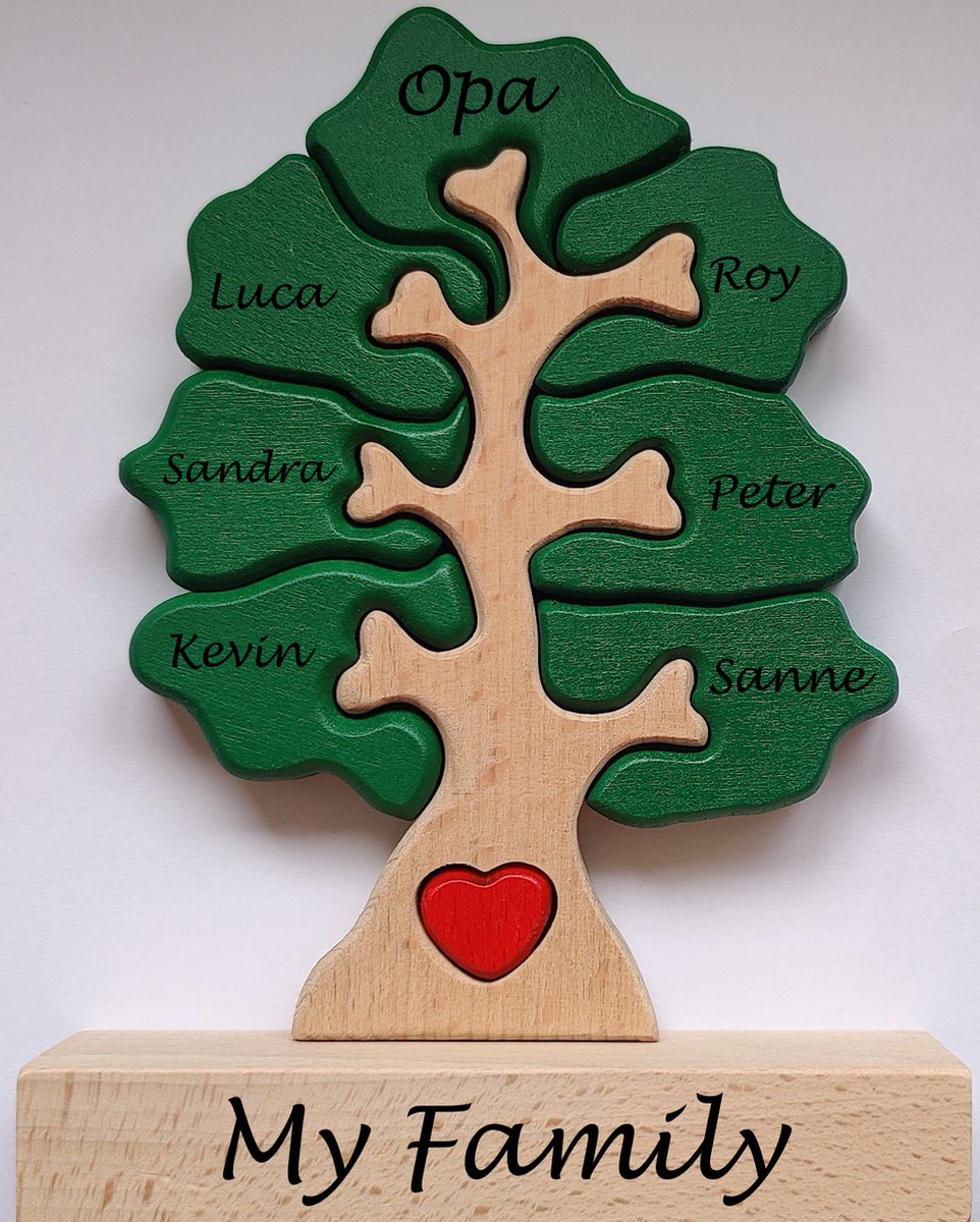 Goedkoopste Gepersonaliseerde Stamboom puzzel 7 namen - geboorte - kraam cadeau - Vaderdagcadeau - moederdagcadeau - Babygeschenkset
