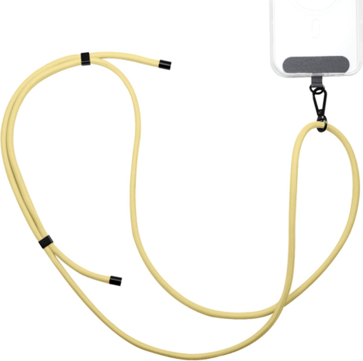 Musthavz Universeel verstelbaar telefoonkoord - Telefoonketting Universeel - Geel