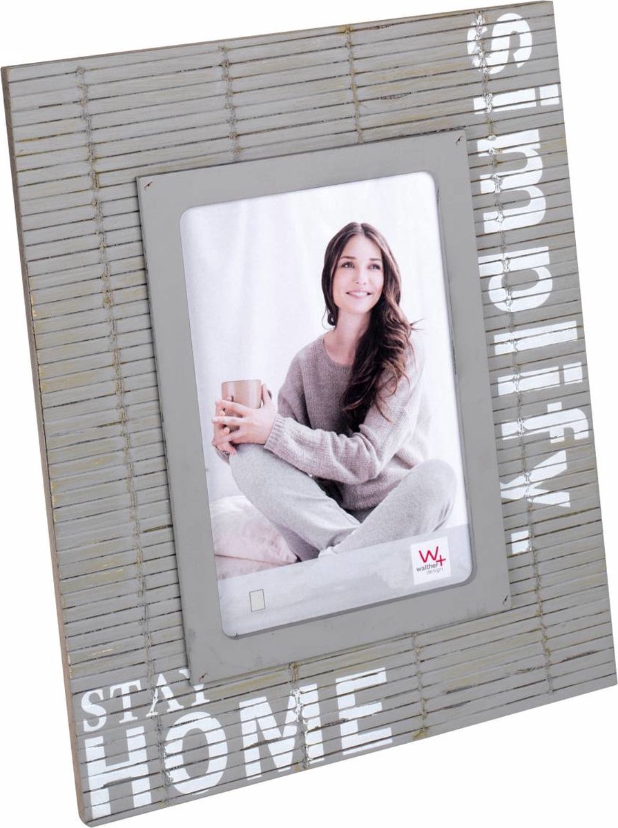 Walther Simplify - Houten portretlijst - Fotoformaat 10x15 cm - Grjis Grijs