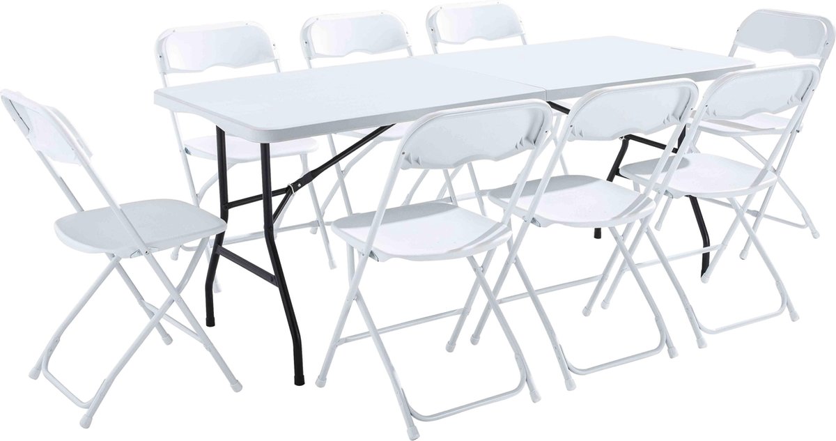 Oviala - Set van inklapbare tuintafel en stoelen van 180 cm - REKKEM