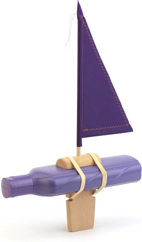 IKONIC - Flessenbootje - Floris Hovers - Paars zeil