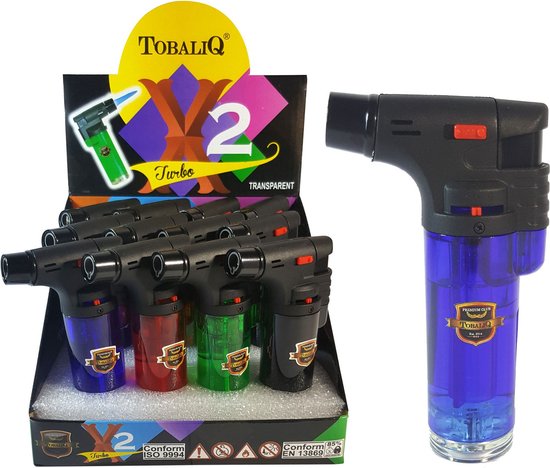 Crème Brûlée Brander - Set van 12 stuks met krachtige turbo vlam tegen