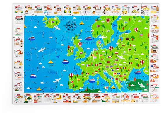 Puzzle de sol Bigjigs - Monuments européens