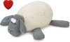Beeztees Puppy Heartbeat - Puppyknuffel - Puppy speelgoed - Hondenknuffel voor Puppy - Knuffel met Hartslag - Wit/Grijs - 35x20x14 cm