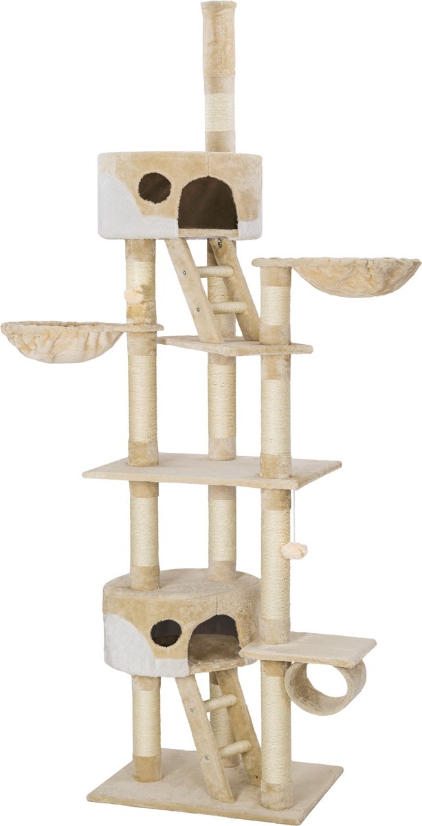Tectake® - Krabpaal Hansi 260cm - Beige / Wit