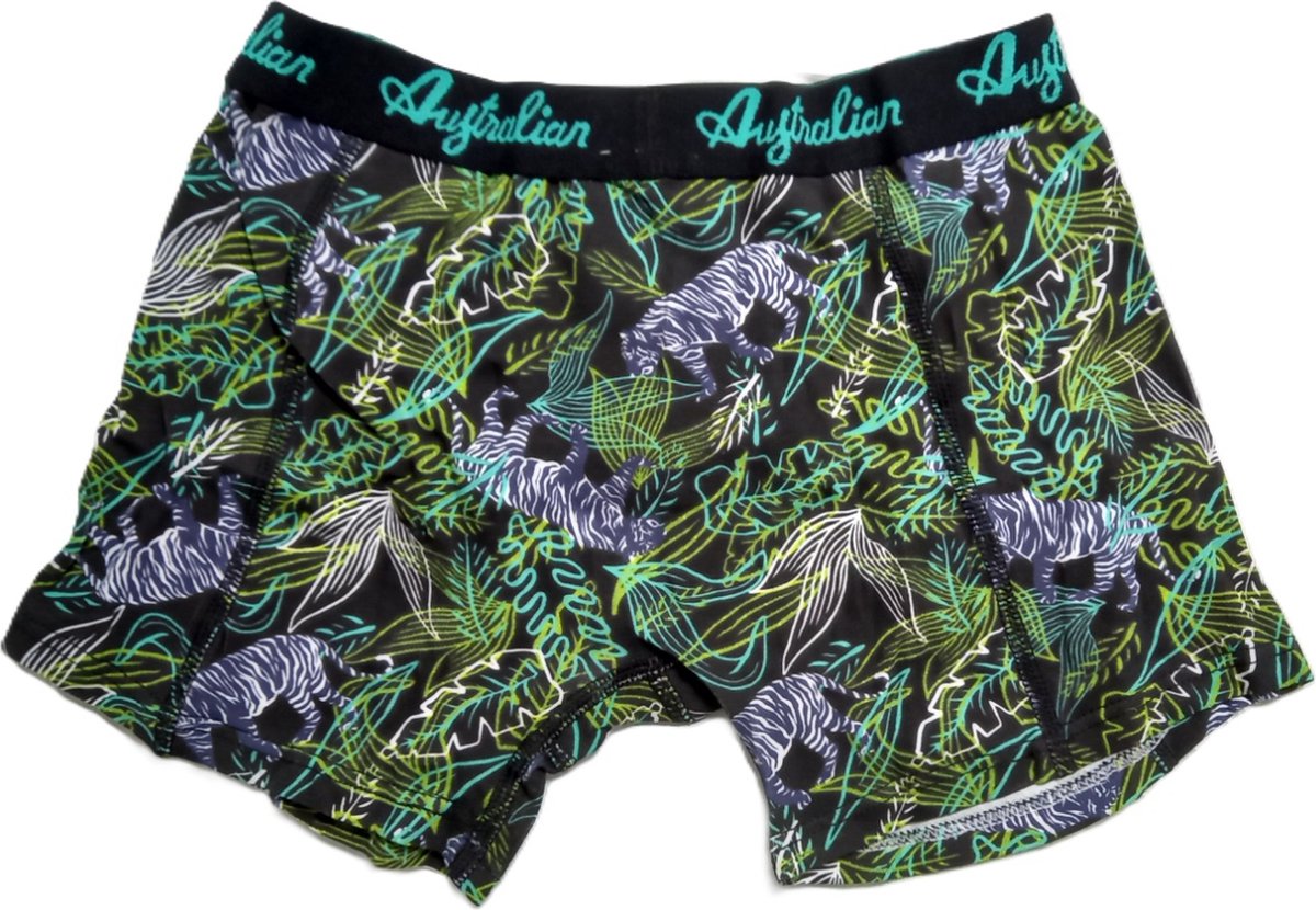Australian boxershorts - tijger - zwart - groen - ondergoed - maat 146/152