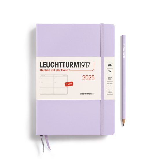 Leuchtturm1917 - Weekly Planner - A5 - Medium - 12 maanden - 2025 - Hardcover - Lilac