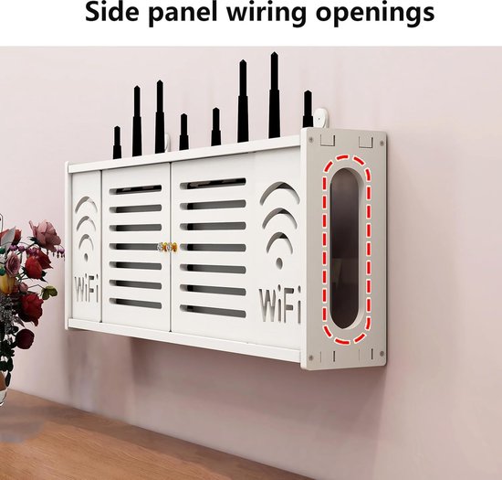 Koord Organizer Box, WiFi Router Opbergdoos, Huishoudelijke kabelbeheersboxen, Router Decoratieve doos, Woonkamer decoratieve doos (Color : White Koord Organizer Box, WiFi Router Opbergdoos, Huishoudelijke kabelbeheersboxen, Router Decoratieve doos, Woonkamer decoratieve doos (Color : White