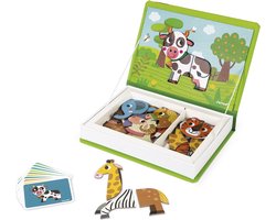 foto van Janod Magnetibook - Dieren - Magneetboek Speelset Inclusief 30 Magneten En 10 Voorbeeldkaarten - Geschikt vanaf 3 Jaar