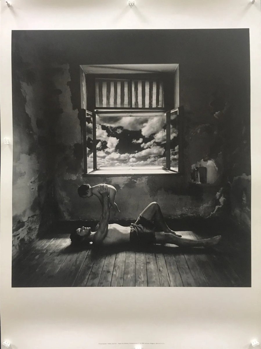 Catch Projecten Poster - Father and Son - Jan Saudek - Zwart/Wit - Jaren 80 - 59x64 cm Multicolor