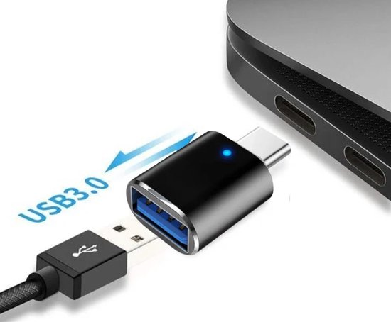 USB C naar USB A converter - Universele USB Hub - OTG verloop - Zwart