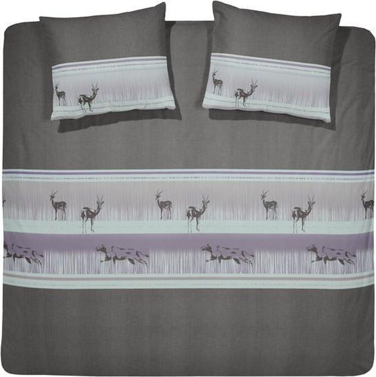 Damai dekbedovertrek Gaselli Grey 155x220cm + 80x80cm Grijs