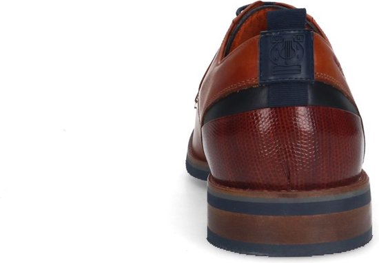 Van Lier - Homme - Chaussures à lacets en cuir cognac - Taille 43