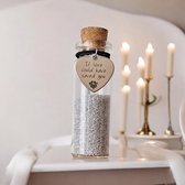 Memorial flesje Huisdier - Glazen flesje voor plukjes vacht of as - Glazen urntje - If love could haved saved you - H 6 cm - Mini urntje - Asbuisje - Memorial Flesje