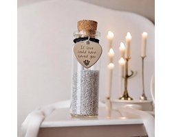 Memorial flesje Huisdier - Glazen flesje voor plukjes vacht of as - Glazen urntje - If love could haved saved you - H 6 cm - Mini urntje - Asbuisje - Memorial Flesje