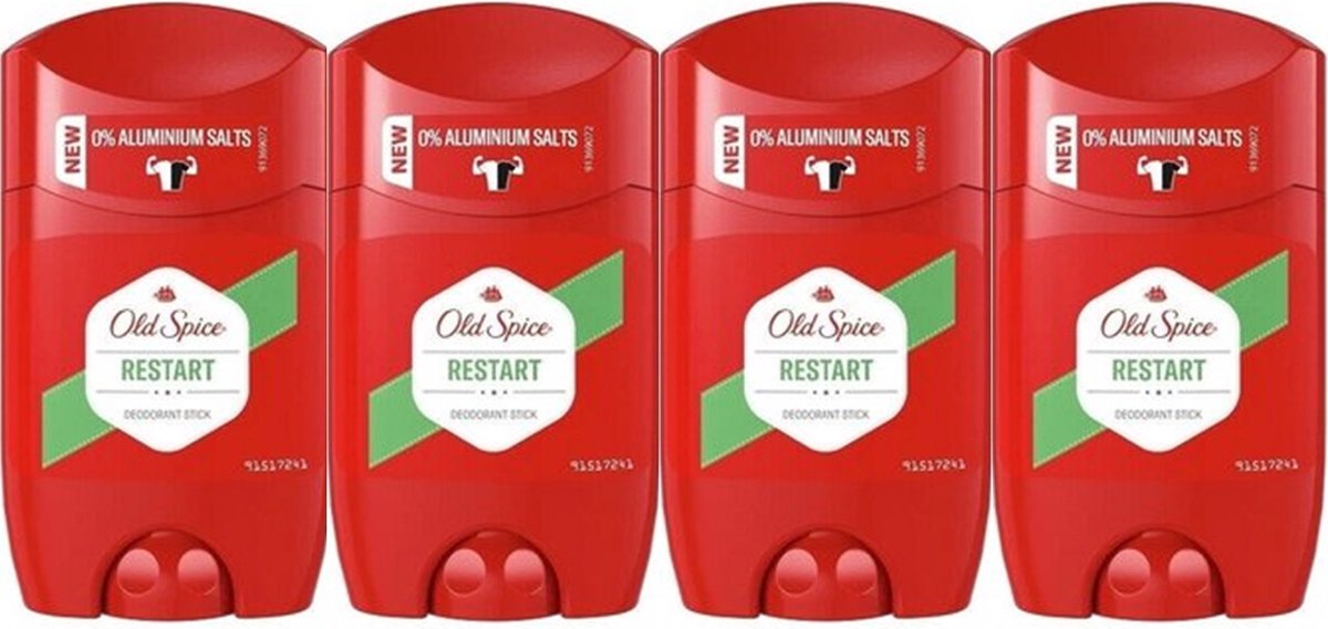 Goedkoopste Old Spice Deo Stick - Restart - Voordeelverpakking 4 x 50 ml
