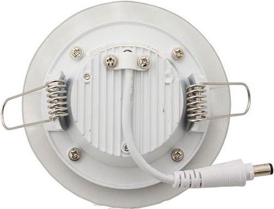 Downlight LED Slim - Encastré Rond 12W - Transparent / Wit Froid 6400K - Glas Wit Mat - Ø160mm