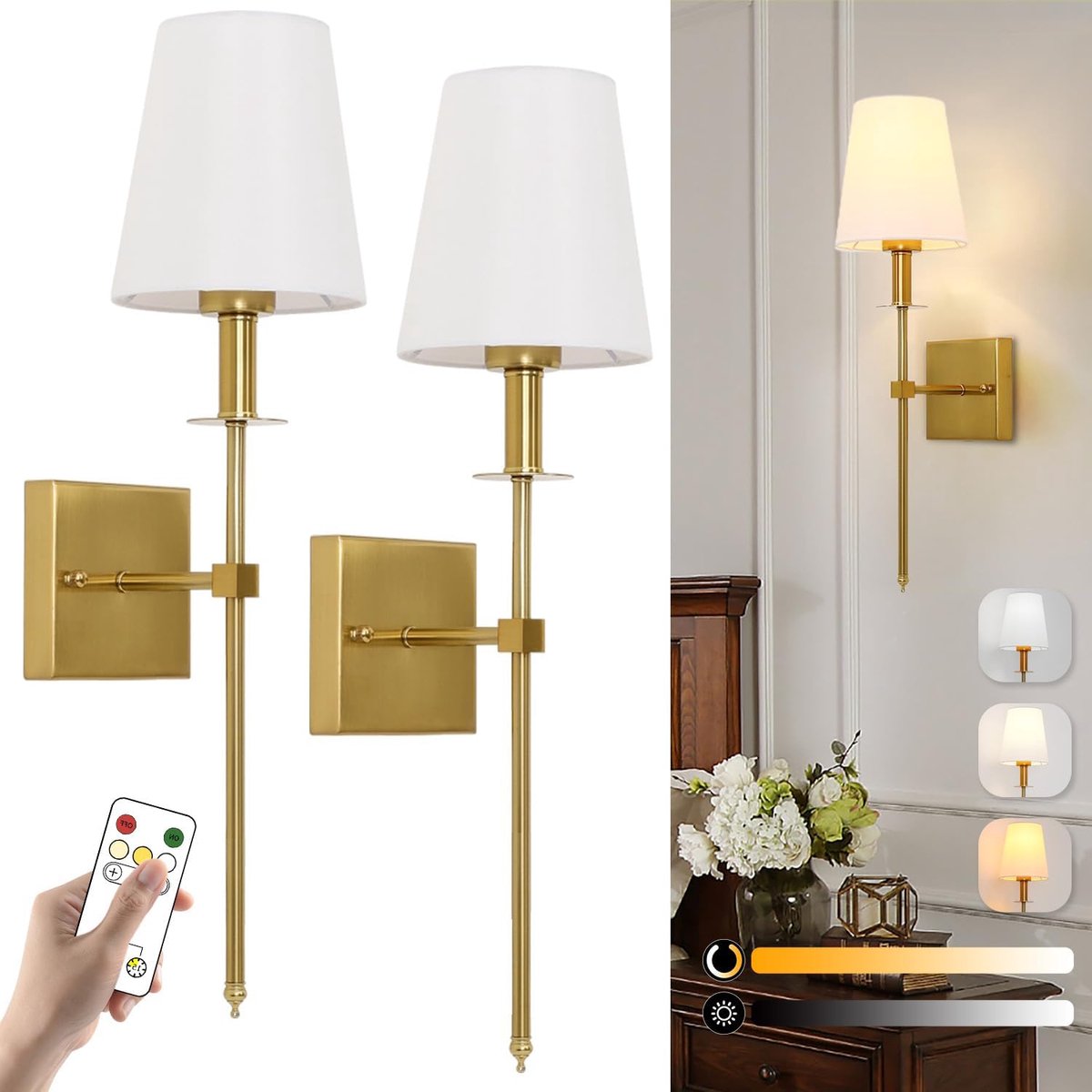Solacis Wandlamp oplaadbaar - Wandlamp - Wandlamp oplaadbaar binnen - Wandlamp binnen - Must have voor in uw woning!