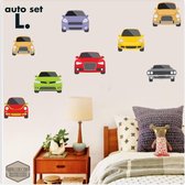 Auto's muurstickers et van 8 auto's maat L