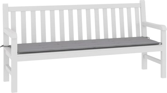 vidaXL Coussin de banc de jardin gris 180x50x3 cm