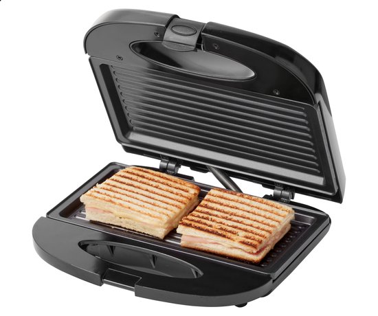 Tomado TGS2000B - Tosti ijzer - Grillapparaat - PFAS vrij - Tosti apparaat - 21,5 x 12 cm - 750 watt - Zwart