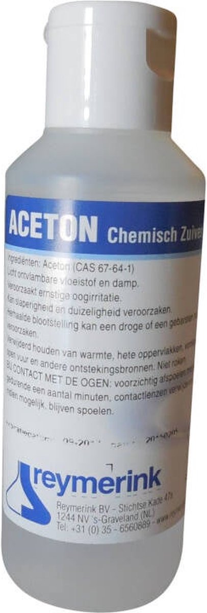 Reymerink - Aceton 100ml | Desinfectie voor PMU, Tattoo, Beauty, Styliste, Kapper Studio & Laser Salon Huisarts Tandarts Praktijk | Laserkliniek | Desinfectiemiddel | Desinfectiespray | Pure Alcohol | Tatoeage Praktijk Schoonmaak