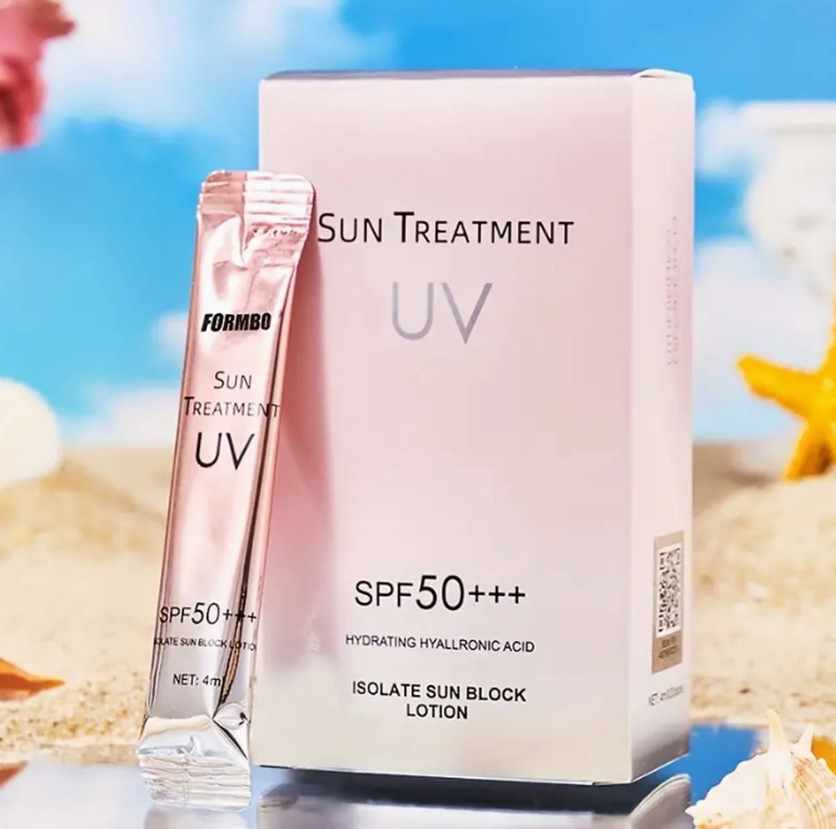 Zonnebrandcrème Draagbare UV-bestendig formaat Waterdichte Formule Niet vette Zonbeschermingscrème Reisformaat Set van 20 stuks SPF50+