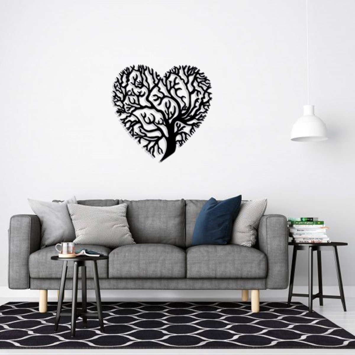 MT-1089, metaal zwart, afmeting 50x21cm