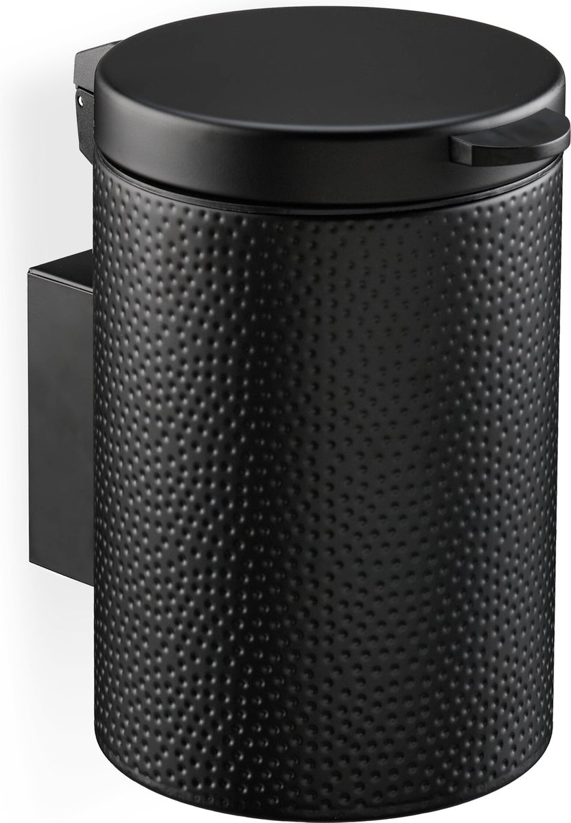 Goedkoopste badkamer prullenbak - hangend - 3 l - softclose - metaal - toilet - wc - zwart