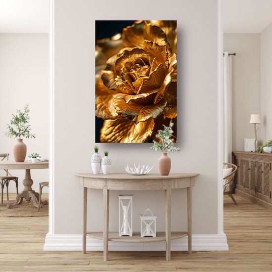 Tableau Bloem - Tableaux nature - Peintures toile Feuilles - Décoration murale industrielle - Tableaux toile salon - Décoration salon toile 60x90 cm