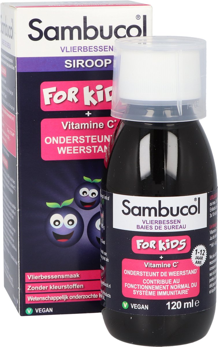 Goedkoopste Sambucol Vlierbessensiroop for kids 120 Milliliter