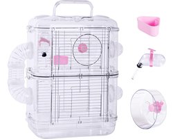 Hamsterkooi met Hamsterspeelgoed - Rattenkooi - Hamster Kooi - Hamster Huisje - Knaagdierhok - Knaagdierenkooi