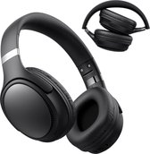 Draadloze Koptelefoon met FM Radio en Bluetooth - 55+ Uur Batterijduur - Inklapbaar Design - Passieve Noise Cancelling - Koptelefoons Draadloos - Zwart