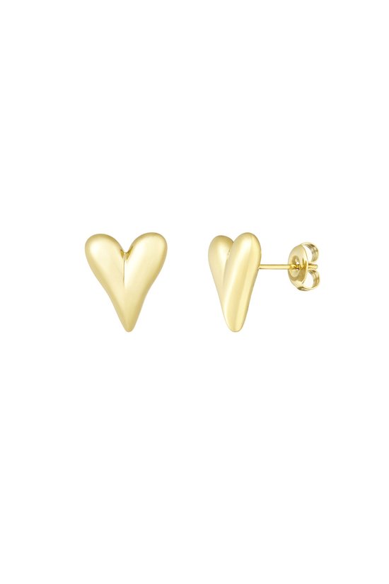Love studs Oorbellen - goudkleurig