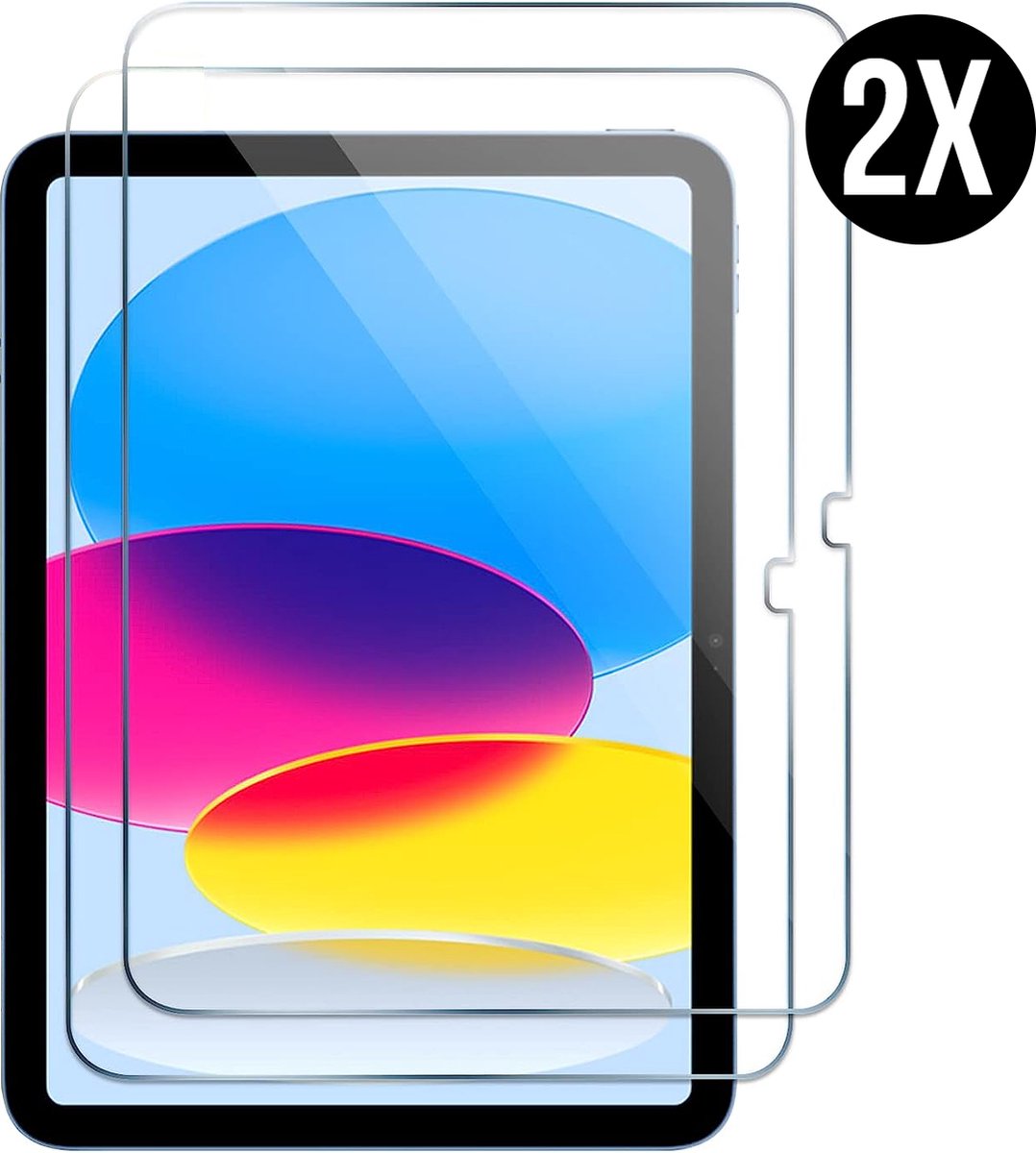 Podec Screenprotector Geschikt voor Apple iPad A16 (2022/2025) - 10.9 / 11 inch (10e & 11e generatie) - Extra Sterk - Tempered Glass - Gehard glas - 2 PACK