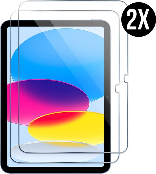 Podec Protecteur d'écran adapté à l'iPad 2022 (10,9 pouces - 10e génération) Verre Tempered Glass Verre Trempé - 2 PACK