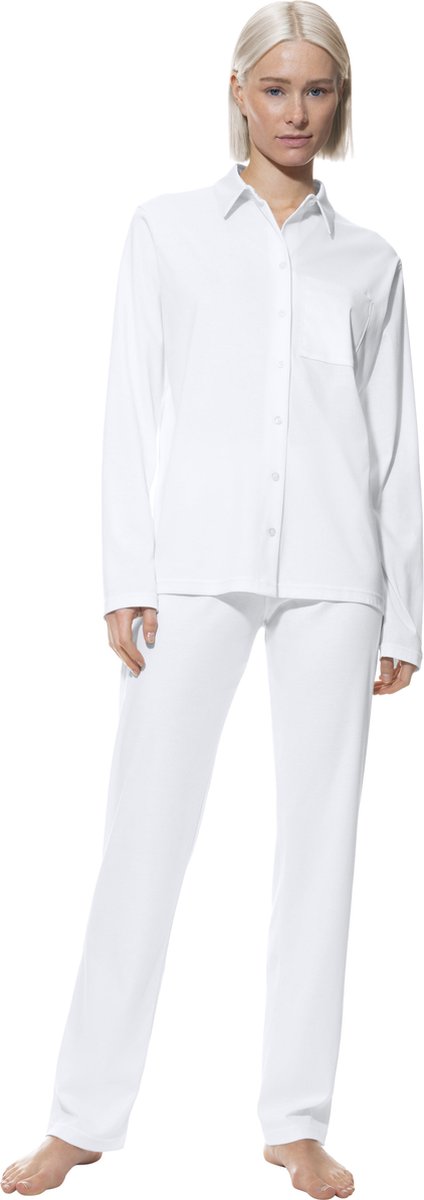 Mey Damen Pyjama Lang Serie Malea Weiss