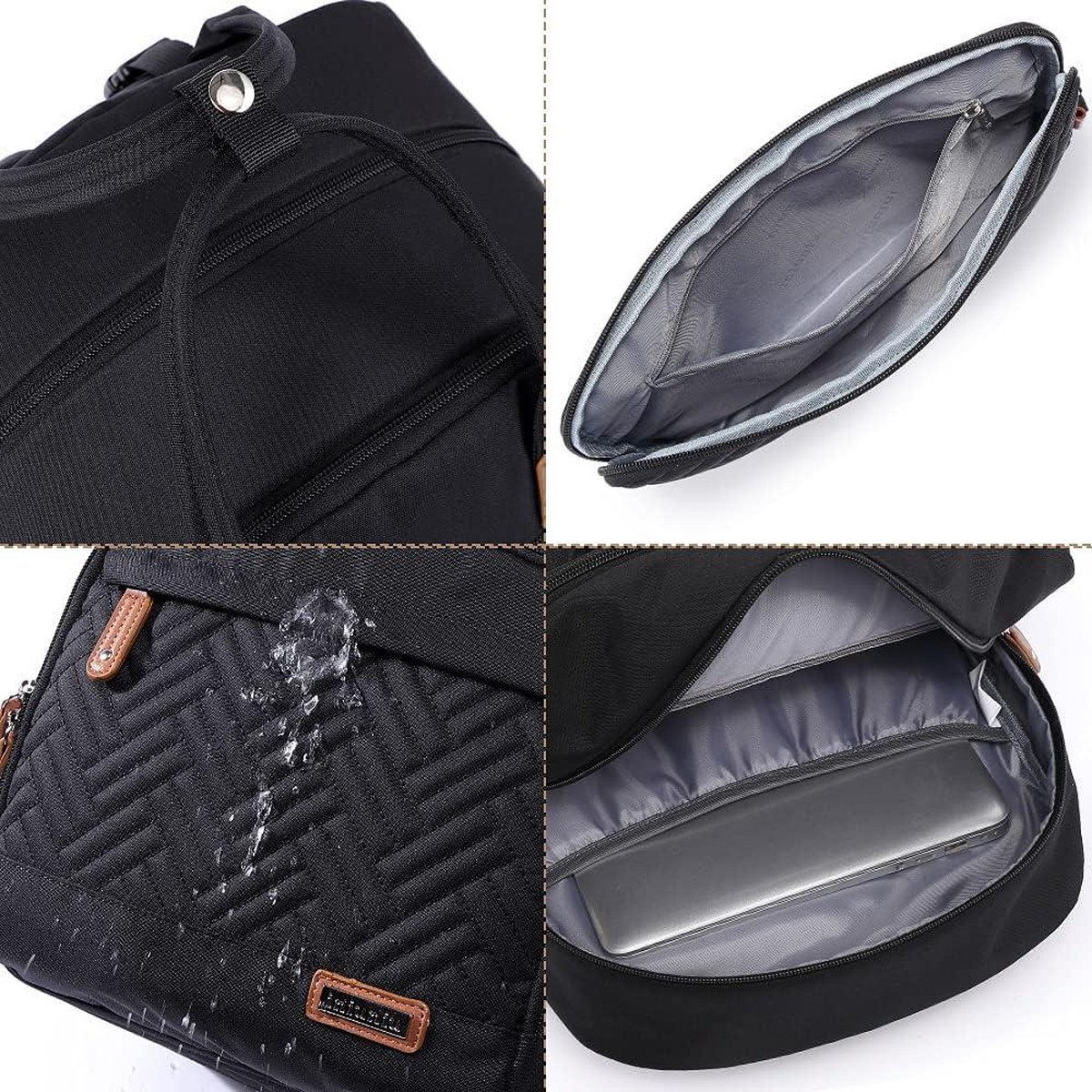 Sac de maternité multifonctionnel en cuir pour bébé Sac de voyage unisexe à couc