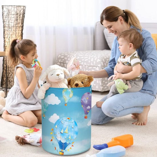 Clastyle Simple Animal Baby Wasmand Opvouwbare Kleding Kinderen Opbergmand Waterdichte Jongens Meisjes Speelgoeddoos voor Kinderkamer, Olifant Giraffe, 40 * 30 * 30 cm
