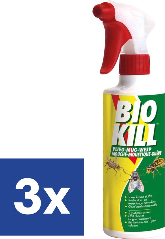 Foto: Bio kill insecticide spray vlieg mug wesp 3 x 375 ml