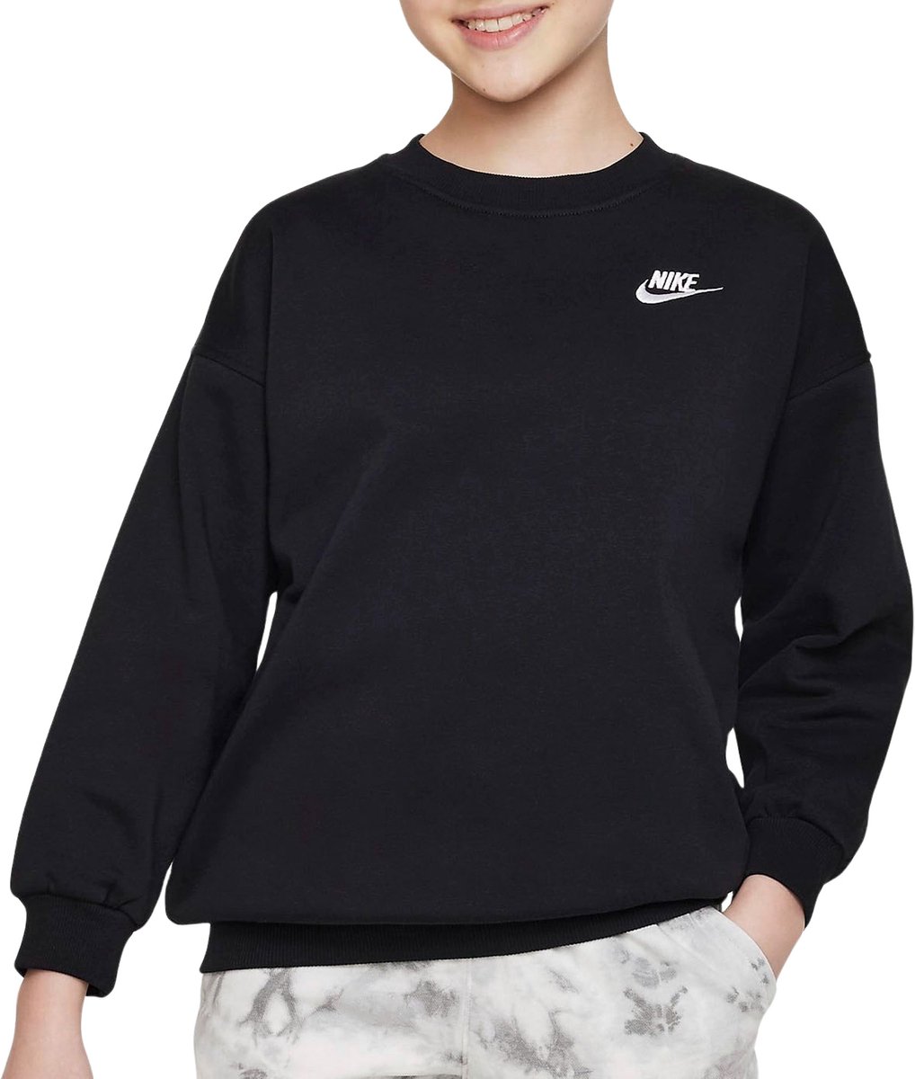 Nike Sportswear Club Fleece Oversized Sweater Junior Zwart