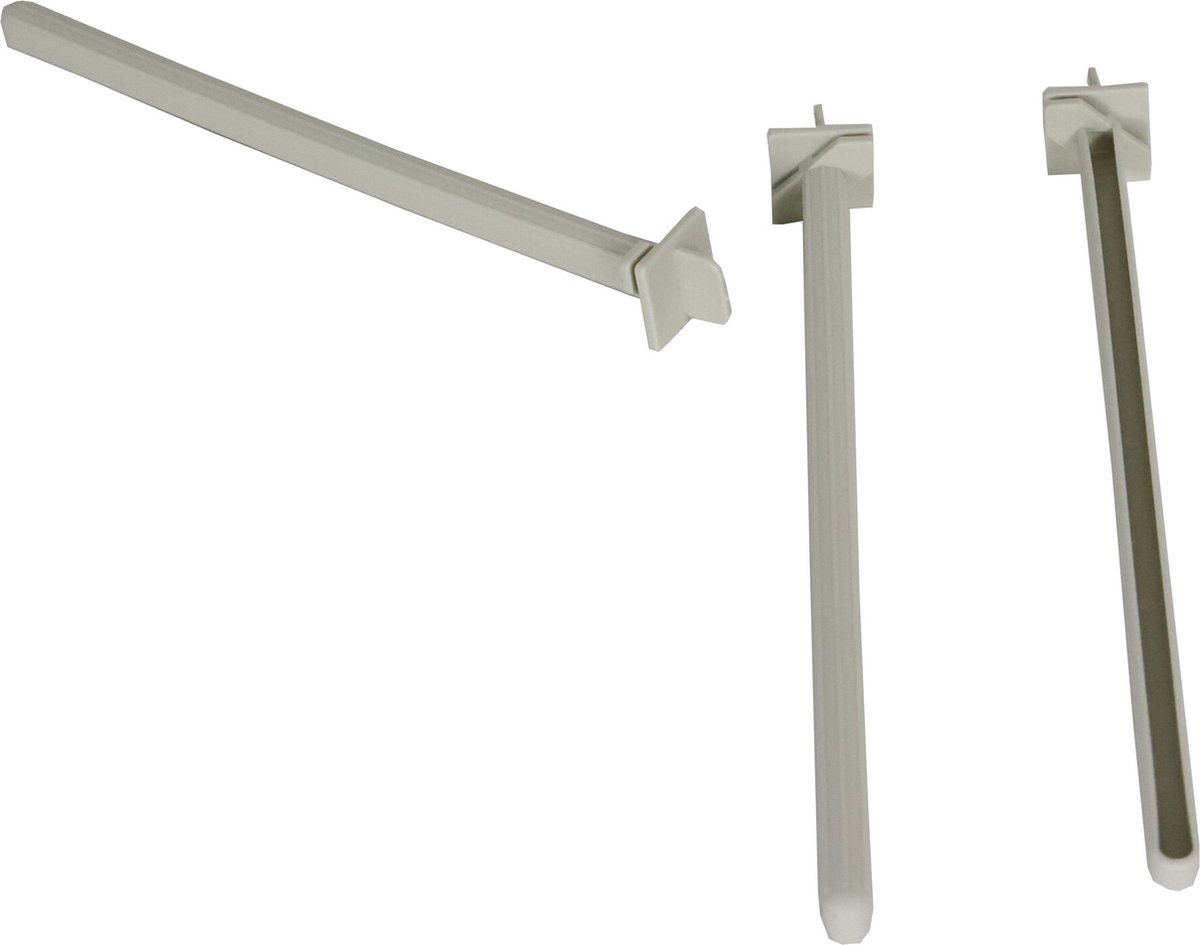 Voltrega Zitstok Plastic met Klem Zak á 3 stuks Beige
